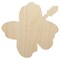 Hibiscus Hawaii Tropical Flower Solid Unfinished Wood Shape Piece Cutout for DIY Craft Projects